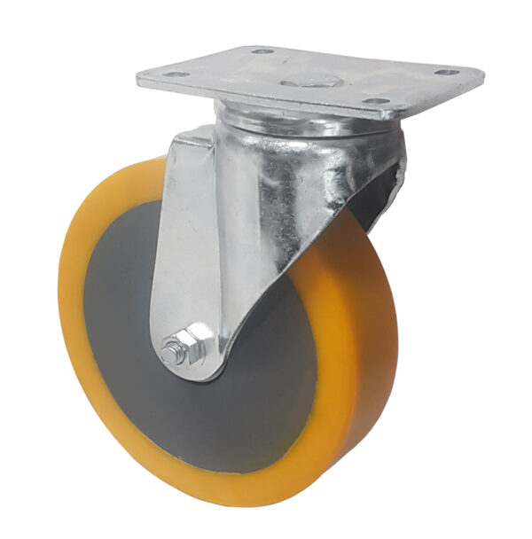 Ruota nylon poliuretano alta portata 150X40- Supporto girevole