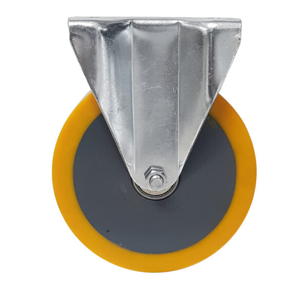 Ruota ø cm 10 Supporto Fisso a Piastra in Pneumatica (Cerchio Nylon) | Portata 200 kg - immagine 3