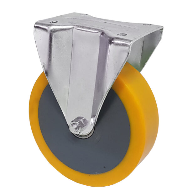 Ruota nylon poliuretano alta portata 100x30 - Supporto fisso pesante