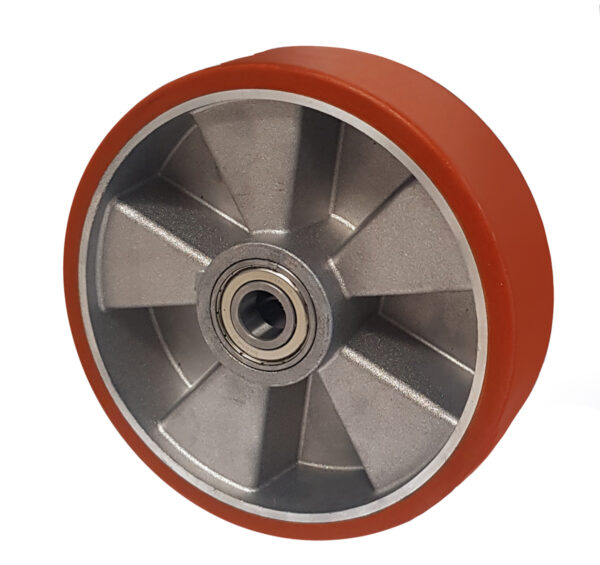 Ruota Alluminio Poliuretano ø80X25 - Solo Ruota