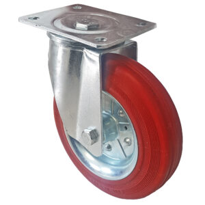 Ruota gomma anticalore d. 125X38 supporto girevole