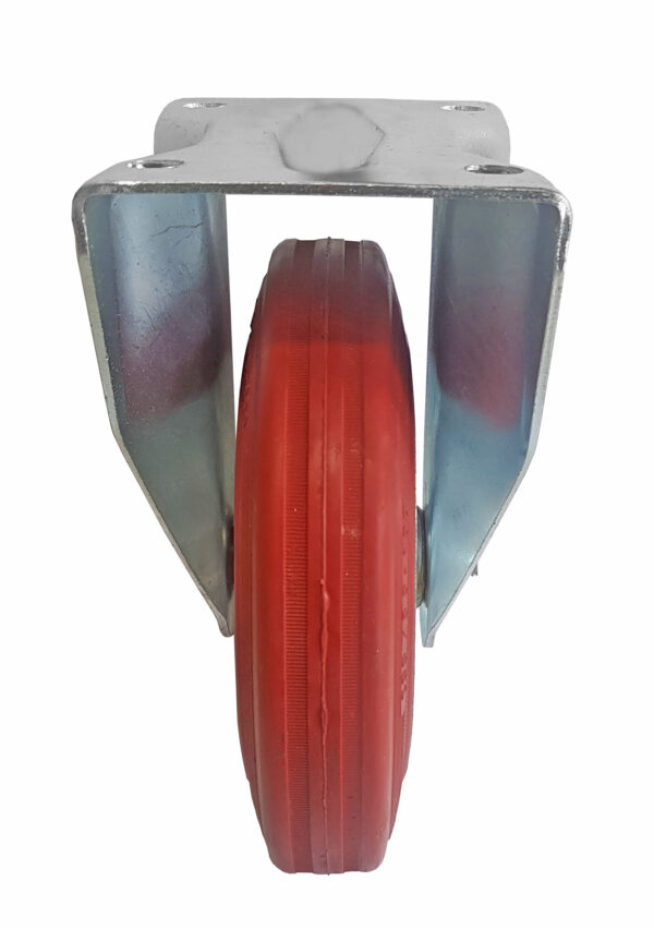 Ruota ø cm 20 Supporto Girevole a Piastra in Gomma Siliconica Anticalore | Portata 200 kg - immagine 2