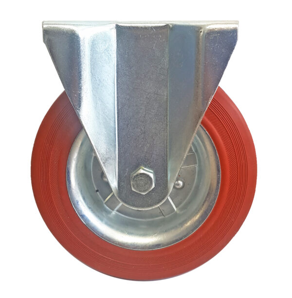 Ruota ø cm 12.5 Supporto Girevole a Piastra in Gomma Siliconica Anticalore | Portata 100 kg - immagine 3