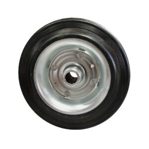 Ruota gomma nera disco ferro d. 100x30 - Solo Ruota