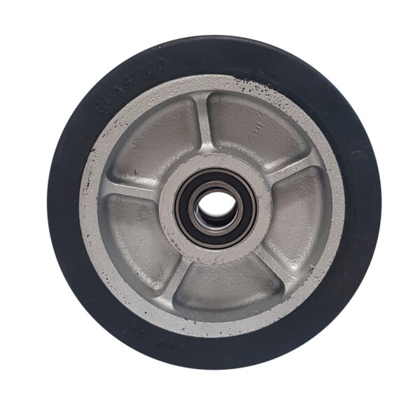 Ruota ø cm 15 Supporto  in Gomma Elastica (Cerchio Ghisa) | Portata 500 kg - immagine 3