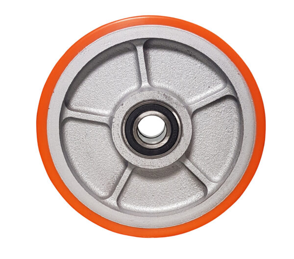Ruota ø cm 15 Singola in Poliuretano (Cerchio Ghisa) | Portata 930 kg - immagine 2