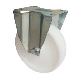 Ruota ø cm 8 Supporto Fisso a Piastra in Poliammide -Nylon- | Portata 180 kg