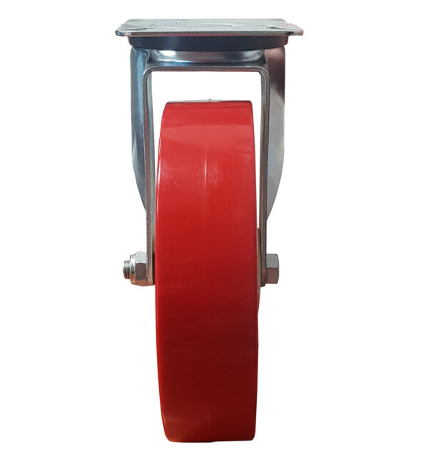 Ruota ø cm 20 Supporto Girevole a Piastra in Poliuretano (Cerchio Nylon) | Portata 250 kg - immagine 2