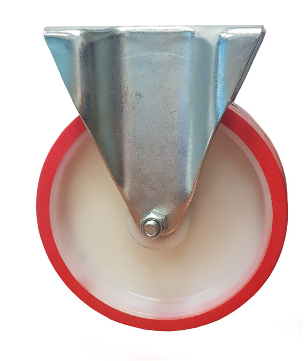 Ruota ø cm 16 Supporto Fisso a Piastra in Poliuretano (Cerchio Nylon) | Portata 200 kg - immagine 3