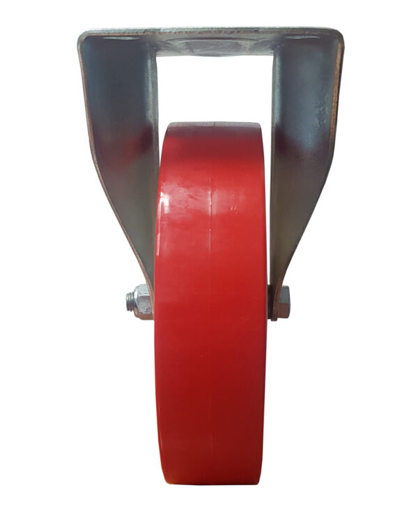 Ruota ø cm 12.5 Supporto Fisso a Piastra in Poliuretano (Cerchio Nylon) | Portata 150 kg - immagine 2